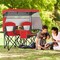 600D Oxford Metal Double Beach Chair with Sunshade and Cooler